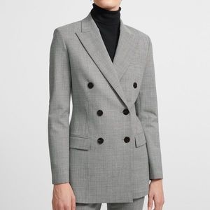 Theory double breasted blazer in houndstooth. NWT.